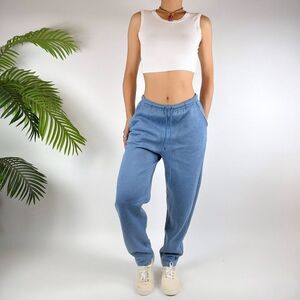 Vintage Y2K Blue Low Rise Casual Baggy Athleisure Women's Sweatpants / Size: M